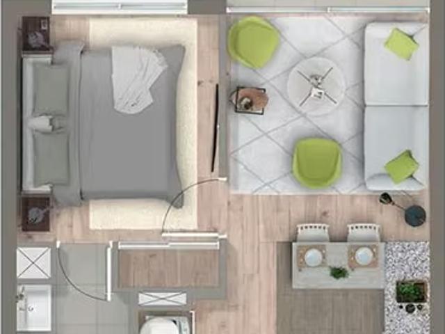 Departamentos en arriendo en san miguel | depto 1d con terraza vista oriente despejada 1 dormitorios por clp 340000.00