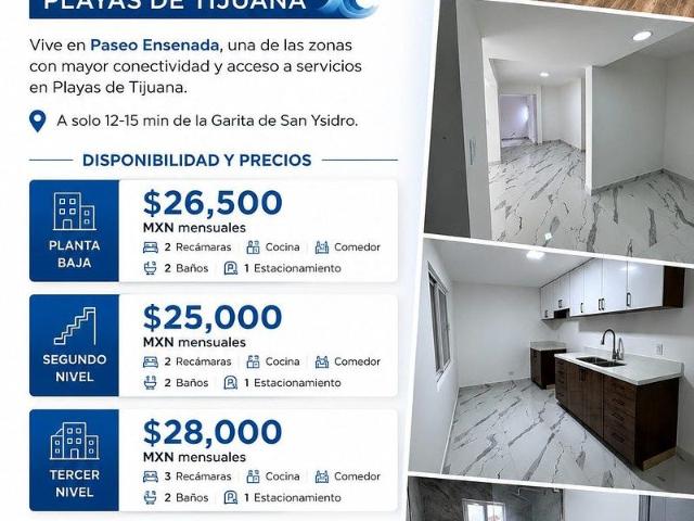 Departamentos en renta – Paseo Ensenada, Playas de Tijuana