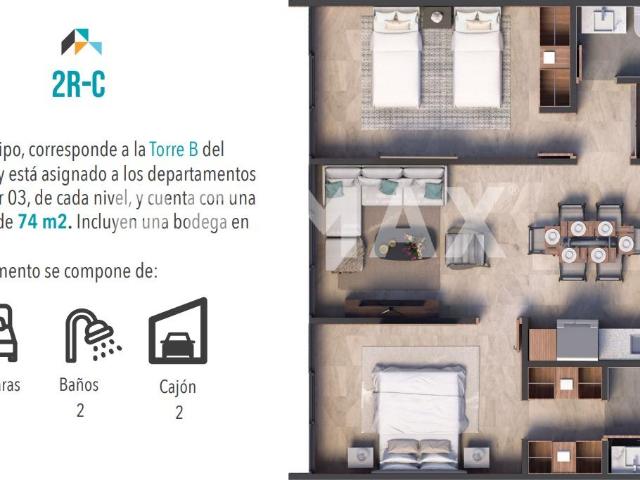 Departamentos en Venta en Colonia Moderna