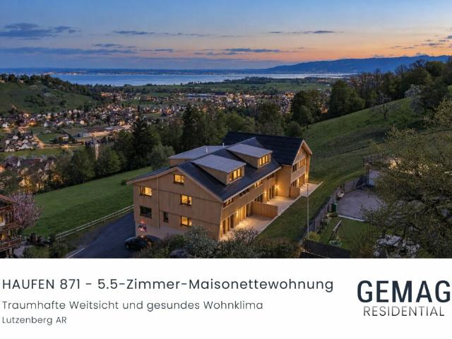 DER Logenplatz über dem Bodensee 5.5 Zimmer Maisonette in Vollholzbauweise mit traumhafter Seesicht