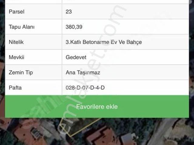 Deretürbelinas Gedevet'te Satılık 3 Katlı Ev Ve Arsası