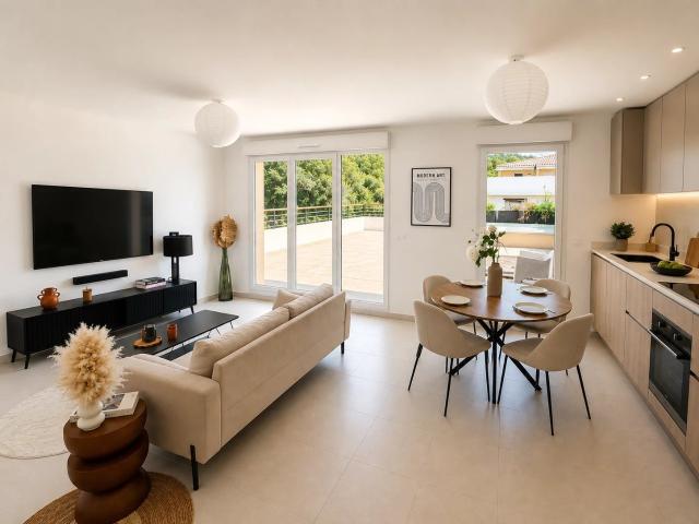 Dernier étage 4 pièces neuf 102 m² de terrasse Résiden. 75m² Auribeau sur Siagne