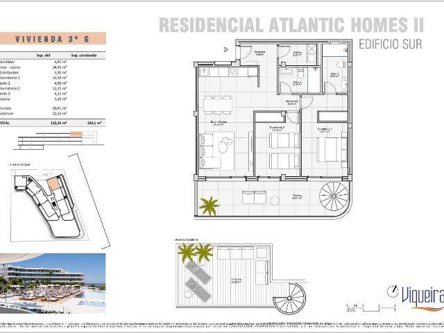 Descubre este exclusivo ático en nuevo complejo lujo en Madr. 134m² Adeje