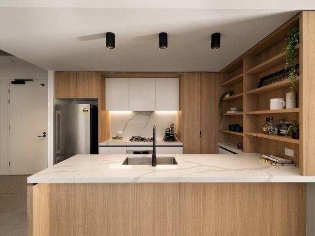 Designer Living Steps from the River
