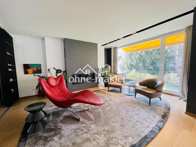 Designer Maisonette Wohnung nähe Zoopark mit Blick ins Grüne, Fussbodenheizung, Kamin, Terrasse