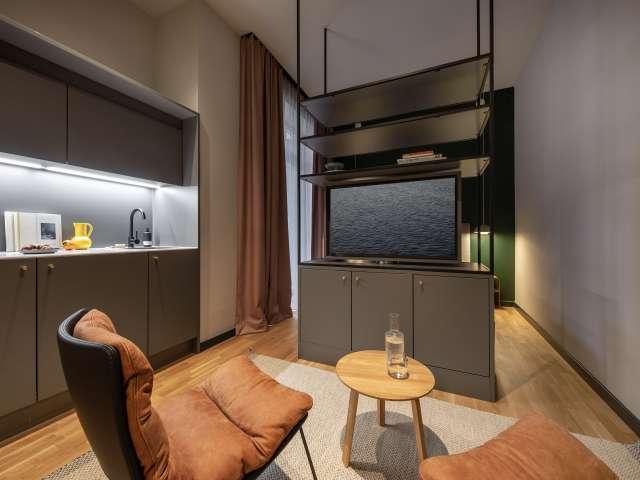 Designer Studio Apartment in Mitte, Berlin mit Balkon
