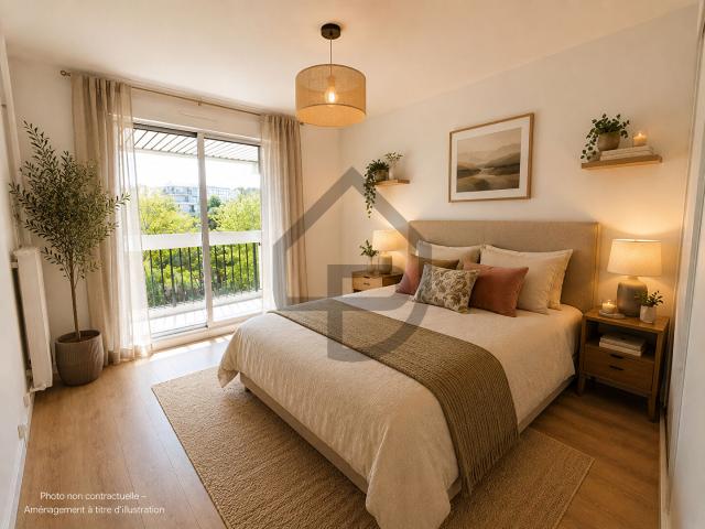DEUX PIECES DE 51 M2 AVEC BALCON ET CAVE