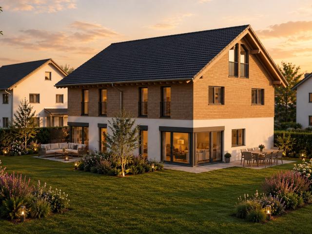 Nur ca. 500 m zum Chiemsee: hochwertige Doppelhaushälfte in Prien mit Erweiterungspotenzial
