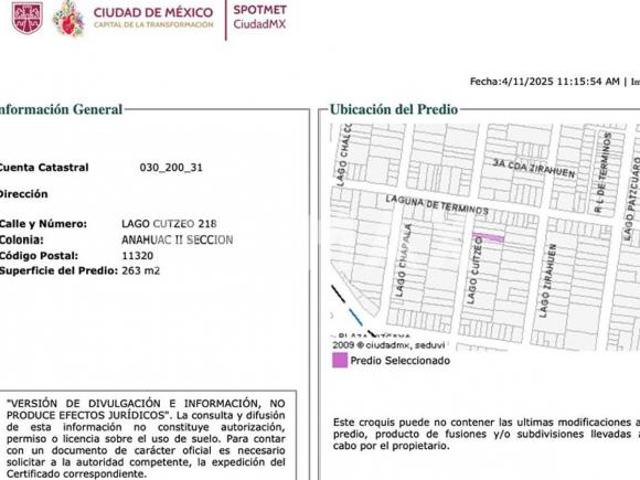 DHV VENTA CASA EN COLONIA ANÁHUAC, ALCALDÍA MIGUEL HIDALGO