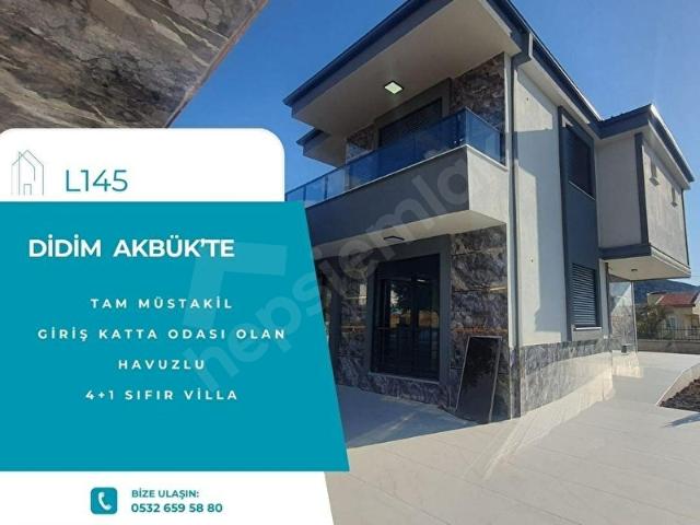 DİDİM AKBÜK TE TAM MÜSTAKİL ÖZEL HAVUZLU 4+1 VİLLA