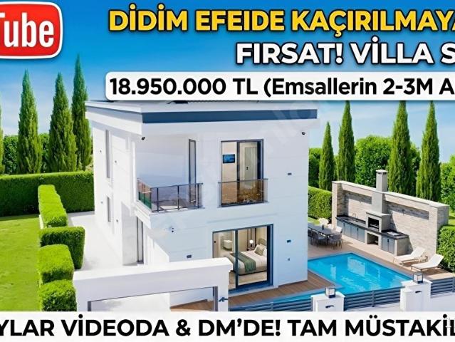DİDİM EFELER MAHALLESİNDE UYGUN FİYATLI MÜSTAKİL VİLLA