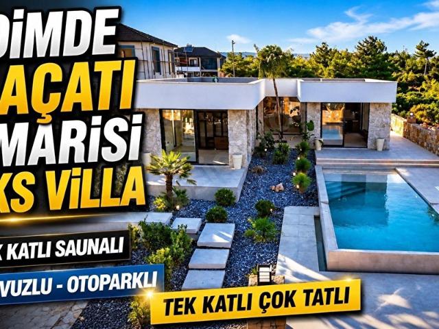 DİDİMDE ALAÇATI MİMARİ TEK KATLI SATILIK LÜKS VİLLA