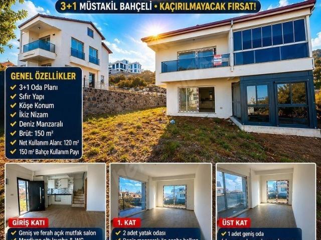 DİKİLİ ÜMMETOĞLUNDAN 3+1 ÇANDARLI İKİZ NİZAM KÖŞE MÜSTAKİL SIFIR VİLLA