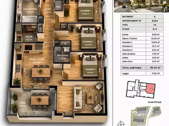 Dingy Saint Clair 74230 Achat / Vente appartement 4 pièces t4