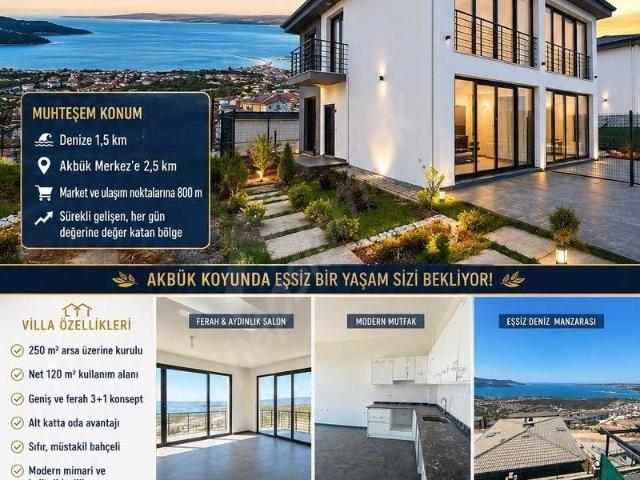 Didim Akbük de satılık 3+1 villa