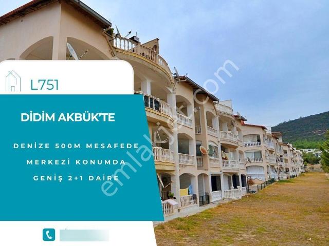 Didim Akbük'te Denize 500 Metre Mesafede, Merkezi Konumda Geniş 2+1 Daire