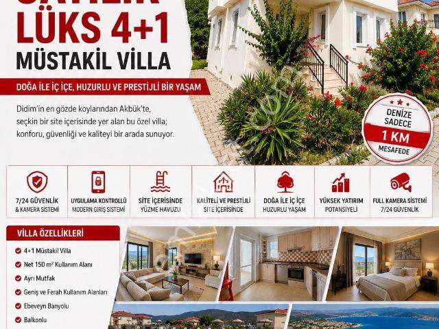 Didim Akbükte Satılık 4+1 Müstakil Villa
