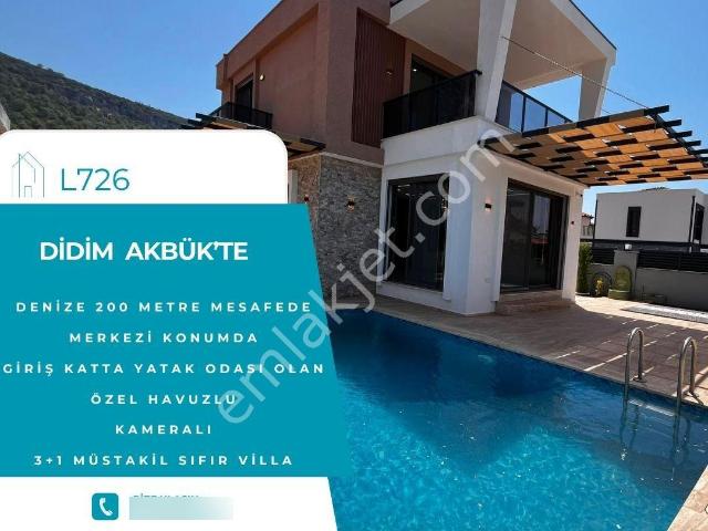 Didim Akbük'te Satılık Lüks 3+1 Tam Müstakil Villa | Denize 200 Metre | Sıfır