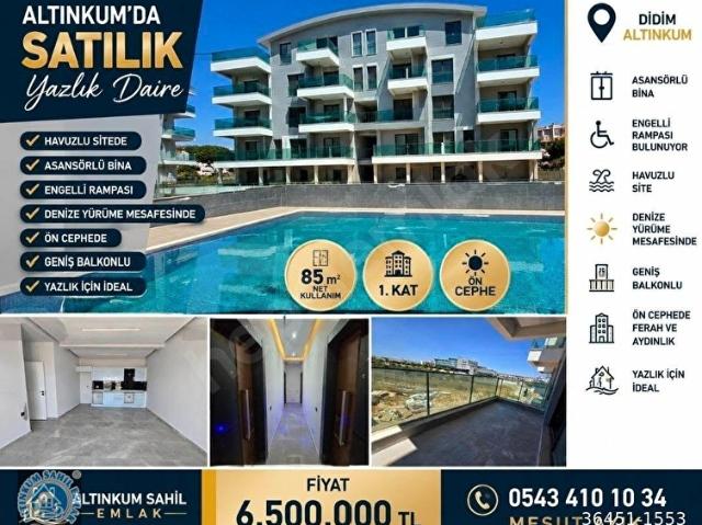 Didim Altınkumda Satılık Havuzlu 2+1 Asansörlü Sıfır Daire