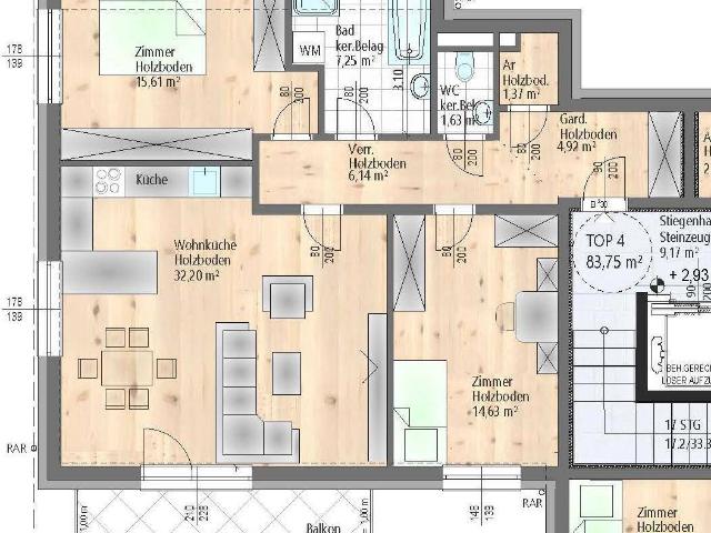 Projekt Ferdinand: Die beste Investition in Ihre Zukunft! Sparsam wohnen durch Wärmepumpe und Photovoltaikanlage 3 Zimmer OG Wohnung mit 11 m² Balkon provisionsfrei ziegelmassivbau Lift