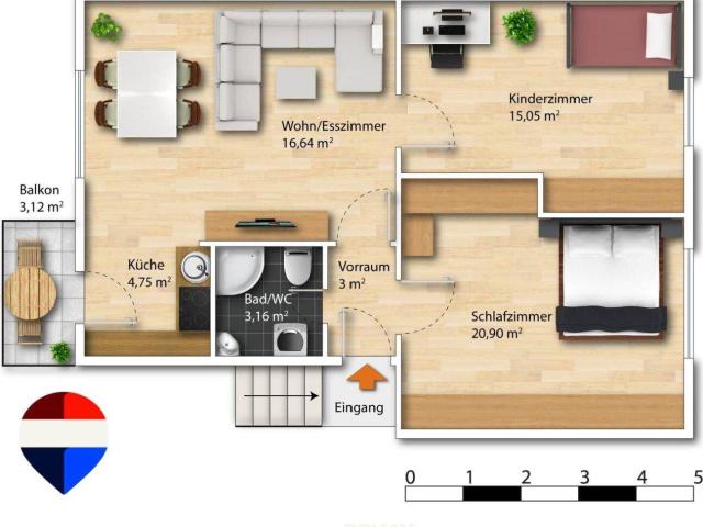 Die Sterne zum Greifen nahe! Teilsanierte 64 m² drei Zimmer Wohnung mit Carportplatz neben Mercedes Pappas in Graz Gösting