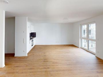 Die Verwinkelte: 3 Zimmer Neubauwohnung mit EBK und Balkon