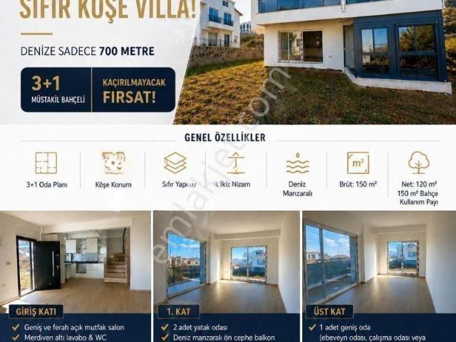 Dikili Ümmetoğlu’ndan 3+1 Çandarlı İkiz Nizam Köşe Müstakil Sıfır Villa