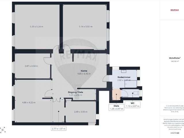 Dillingen Saar: Charmante Altbauwohnung mit 141 m², 5 Zimmern, offener Küche und hohen Decken