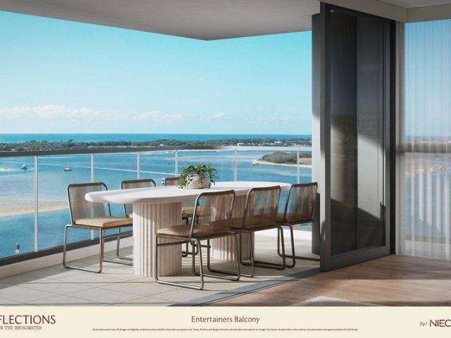 Direct Eastern Broadwater & City Skyline Views 3 BED, 2.5 BATH, 2 CAR + MPR