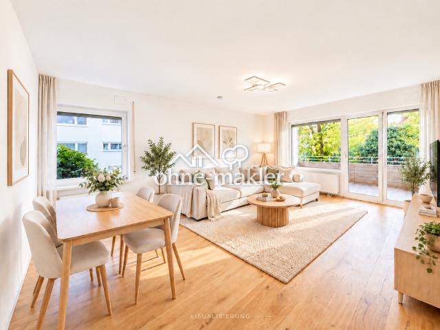 Direkt vom Eigentümer – provisionsfrei! Hochwertig sanierte 3 Zimmer Wohnung mit 2 Balkonen