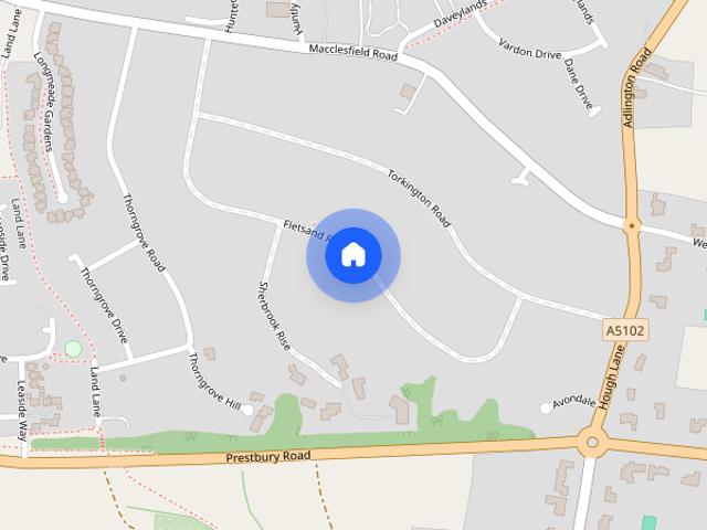 Discreet listing, Fletsand Road, Wilmslow