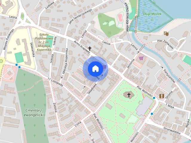 Do wynajęcia 3 pokoje w centrum Olecka
