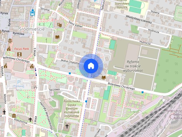 Do wynajęcia mieszkanie 79 m² – Rybnik, ul. Kościuszki | 3 pokoje |