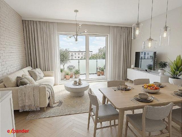 Do sprzedania nowoczesne 2 pokojowe mieszkanie 44,63 m² z balkonem