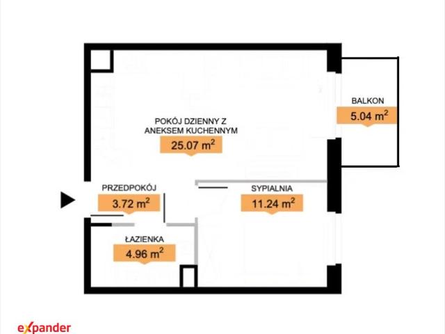 Do sprzedania nowoczesne 2 pokojowe mieszkanie 45 m² z balkonem