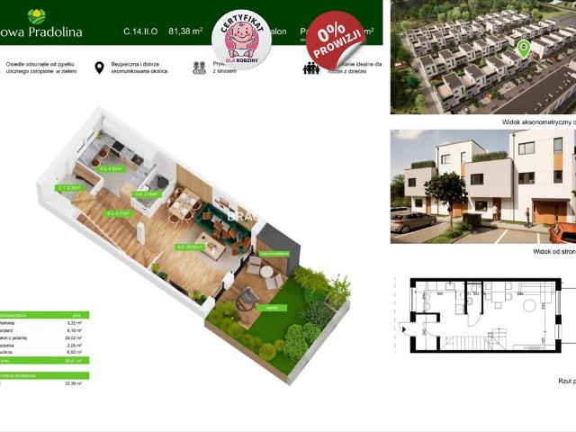 Do sprzedania nowoczesne 4 pokojowe mieszkanie z ogródkiem 81,38 m² w Tarnowie