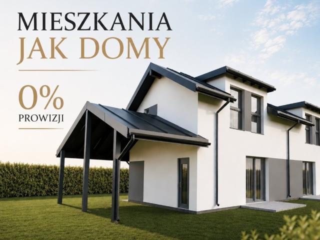 Do sprzedania nowoczesne 4 pokojowe mieszkanie 70 m² z ogrodem i wiatą