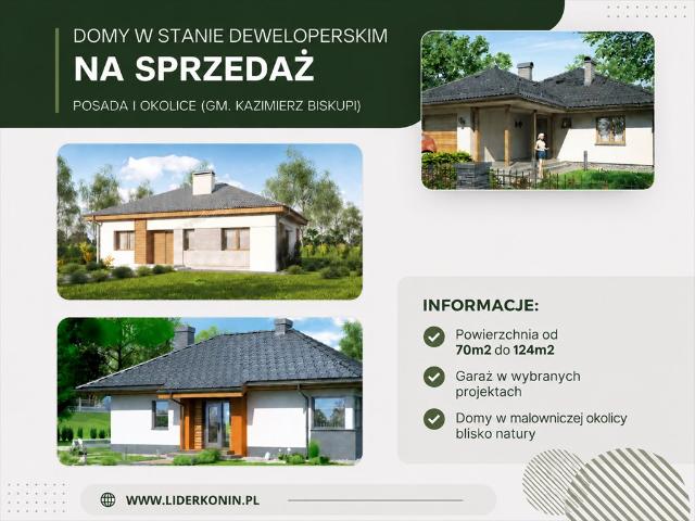 Do sprzedania nowoczesny dom 124 m² z garażem w Posadzie