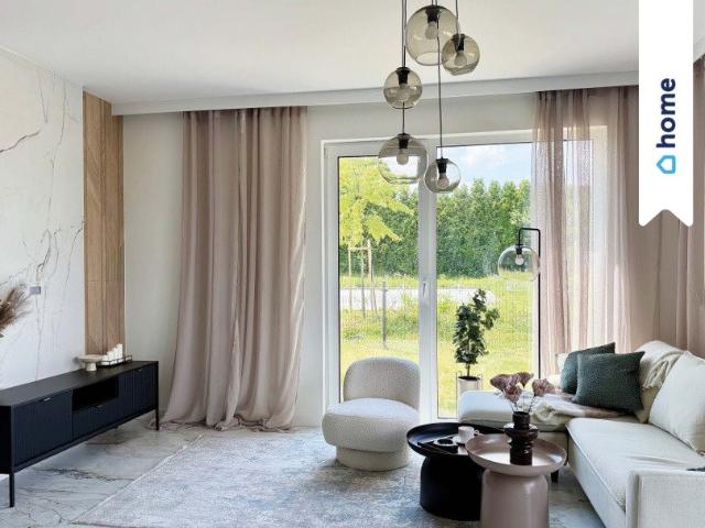 Do sprzedania nowoczesny dom 95,89 m² z dużym ogrodem w Falenty Nowe
