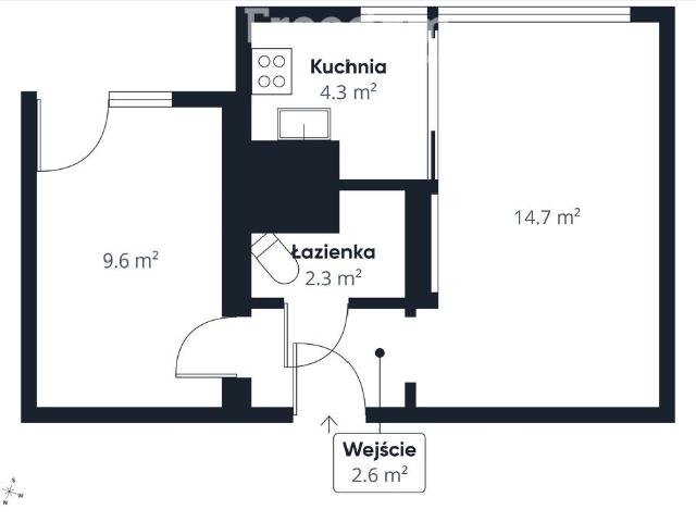 Polecam funkcjonalne 2 pokojowe mieszkanie 34 m² z balkonem
