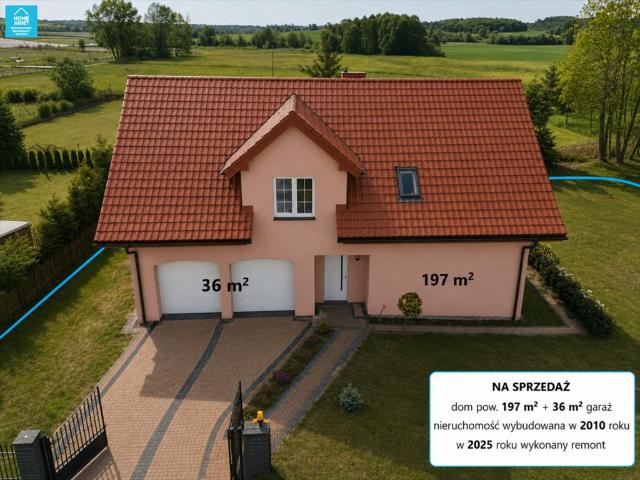 Do sprzedania przestronny dom 197 m² z dużą działką 9000 m² w Somoninie