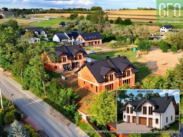 Do sprzedania przestronny dom bliźniak 151 m² z garażem w Więcławicach Starych
