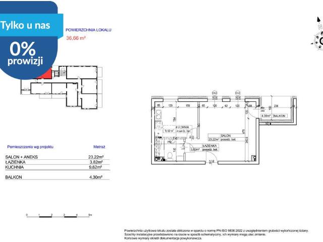 Do sprzedania przestronne mieszkanie 36,66 m² z balkonem w centrum Bydgoszczy