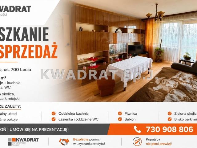 Do sprzedania przestronne 3 pokojowe mieszkanie 47,83 m² w Kępnie