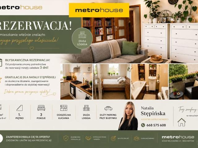 Do sprzedania przestronne 3 pokojowe mieszkanie 60 m² z dużą loggią i piwnicą