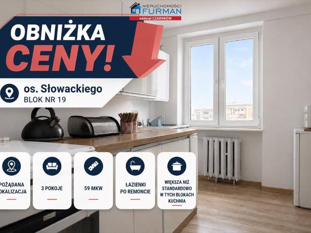Do sprzedania 3 pokojowe mieszkanie 58,7 m² z balkonem w Trzciance