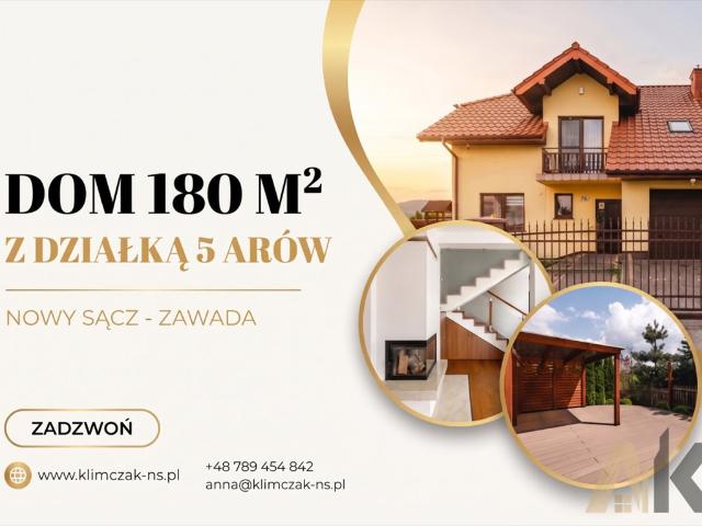 Dom 179,5 m² w Nowym Sączu z kominkiem, garażem