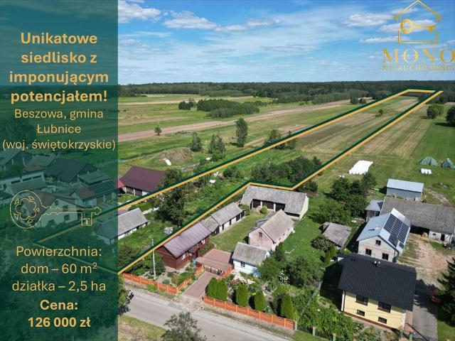 Dom 60 m² w Beszowej z 2,5 ha ziemi zapraszam