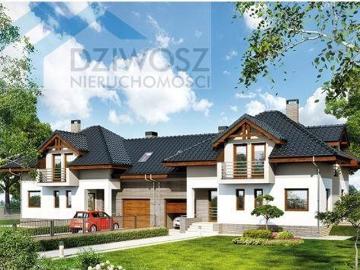 Dom bliźniak z garażem i dużą działką