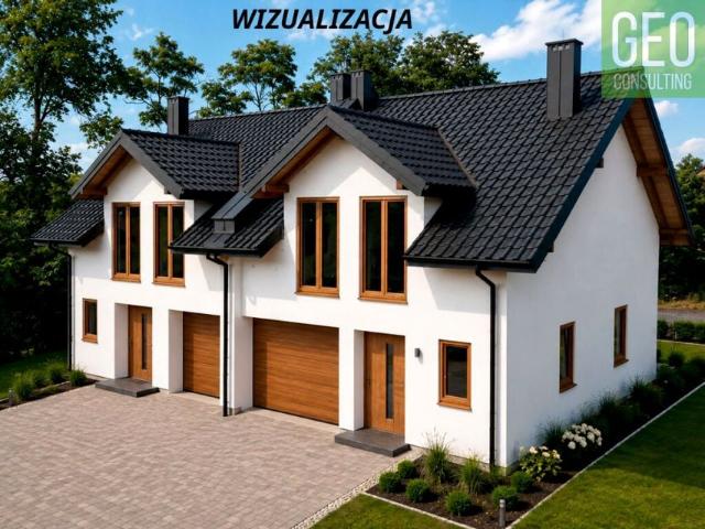 Dom duży bliźniak z garażem 151,40 m², Więcławice Stare